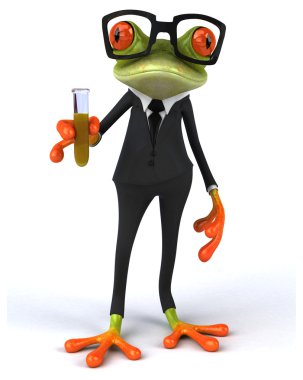 Eğlenceli çizgi film kurbağa