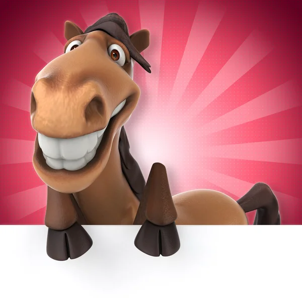 Leuke cartoon paard — Stockfoto