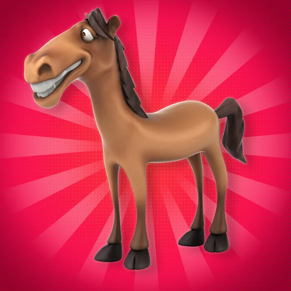 Fun cartoon horse — Stock Photo, Image