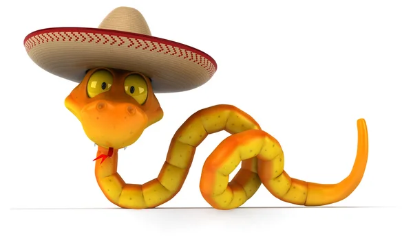 Divertida serpiente de dibujos animados — Foto de Stock