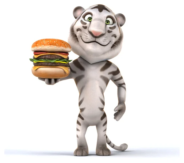 Fun cartoon tiger — Stock Photo, Image