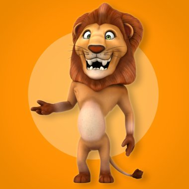 Eğlenceli çizgi film aslan