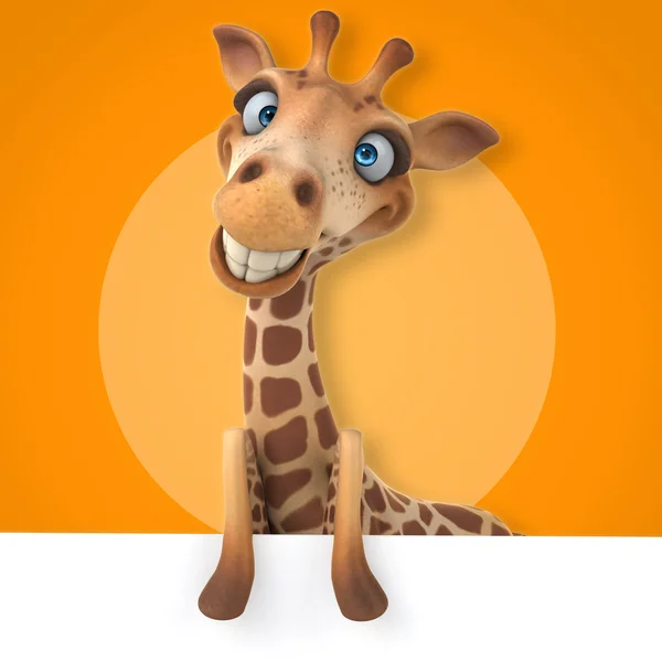 Roliga tecknade giraff — Stockfoto