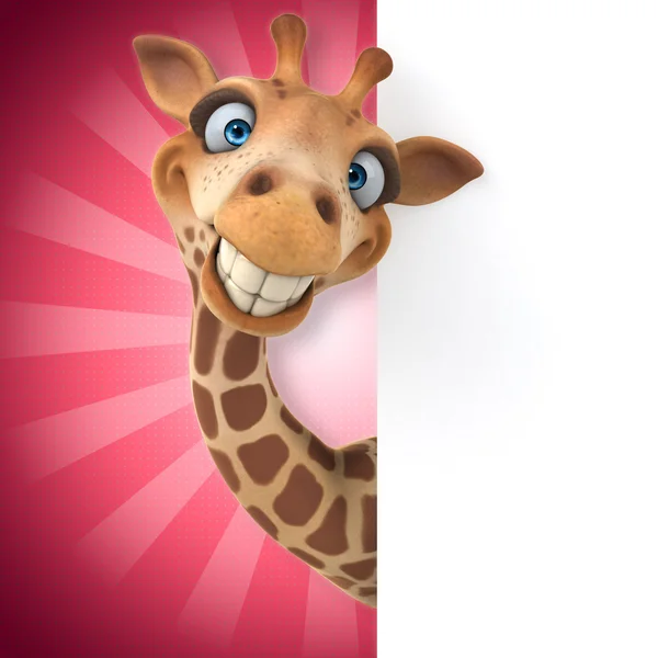 Diversión jirafa de dibujos animados —  Fotos de Stock
