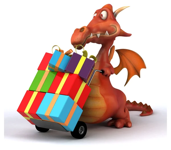 Zábavné kreslené drak — Stock fotografie