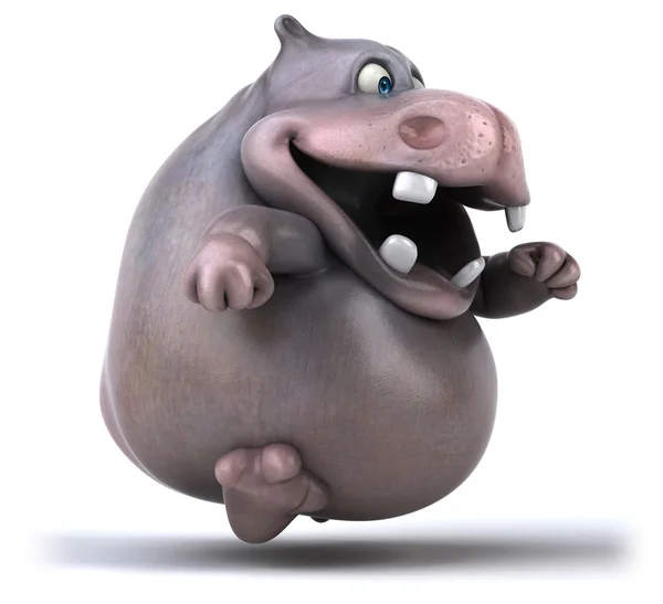 Grappige cartoon hippo — Stockfoto