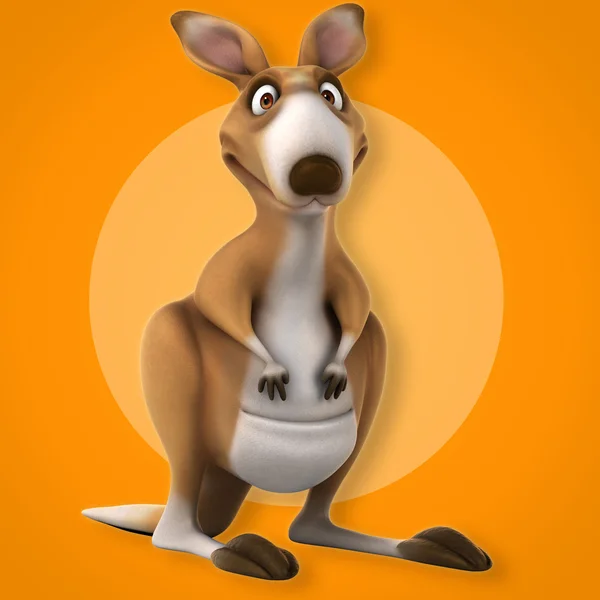 Fun cartoon kangaroo — Stock Photo, Image