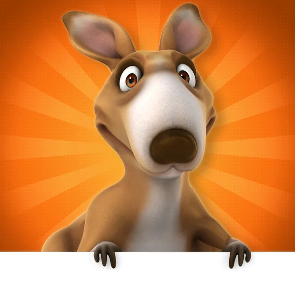 Fun cartoon kangaroo — Stock Photo, Image