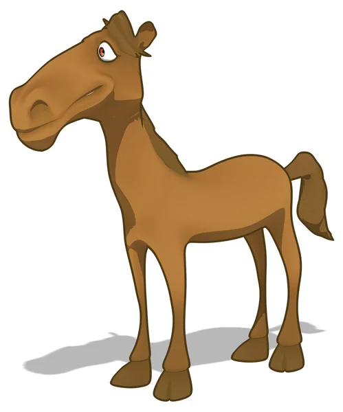 Весёлый мультяшный конь — стоковое фото