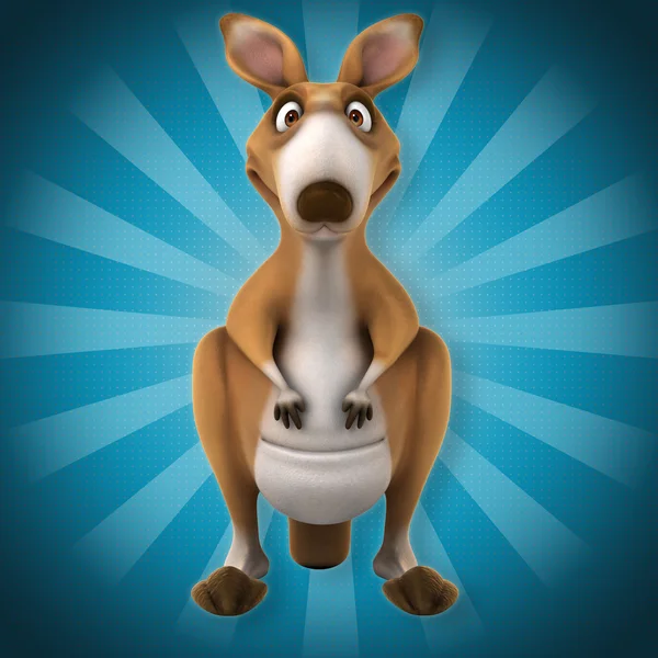 Fun cartoon kangaroo — Stock Photo, Image