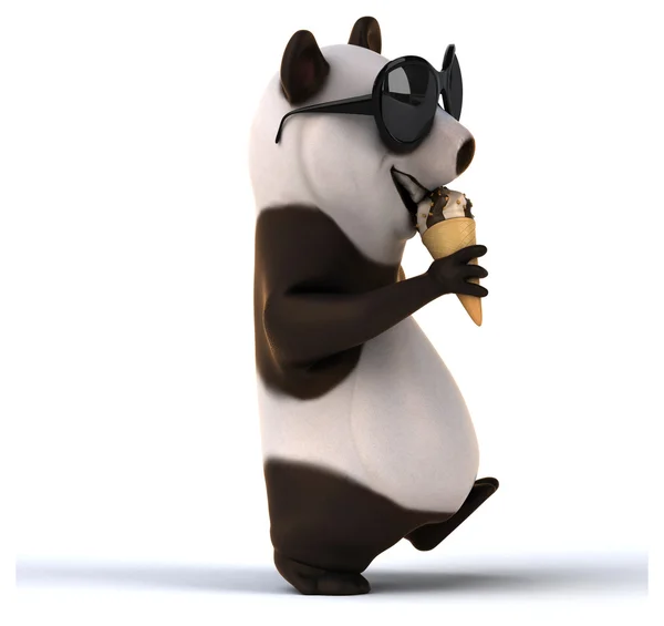 Roliga tecknade panda — Stockfoto