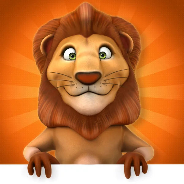 Rolig tecknad lejon — Stockfoto
