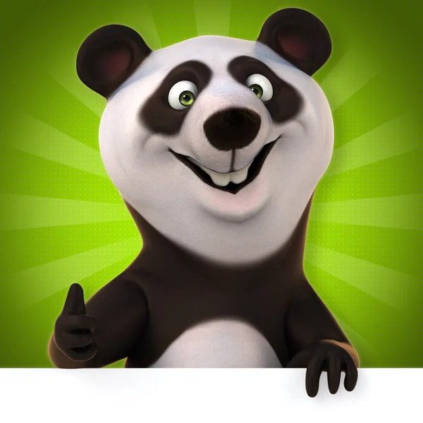 Roliga tecknade panda — Stockfoto