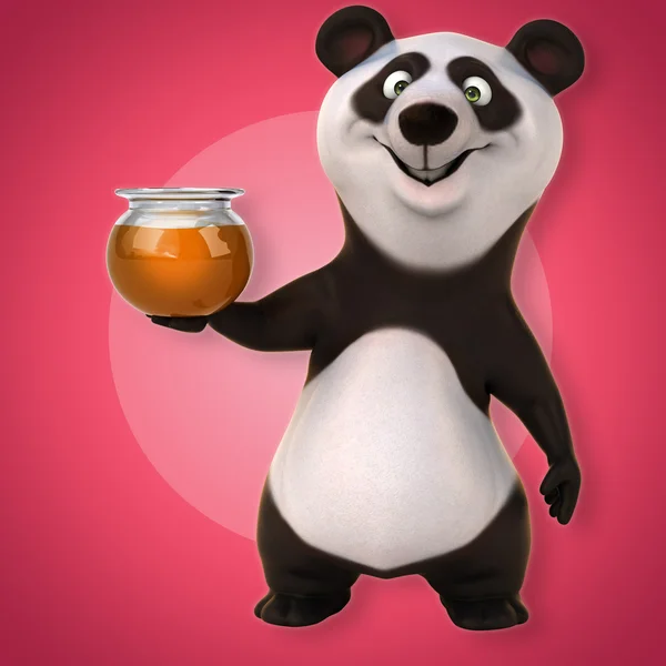 Roliga tecknade panda — Stockfoto