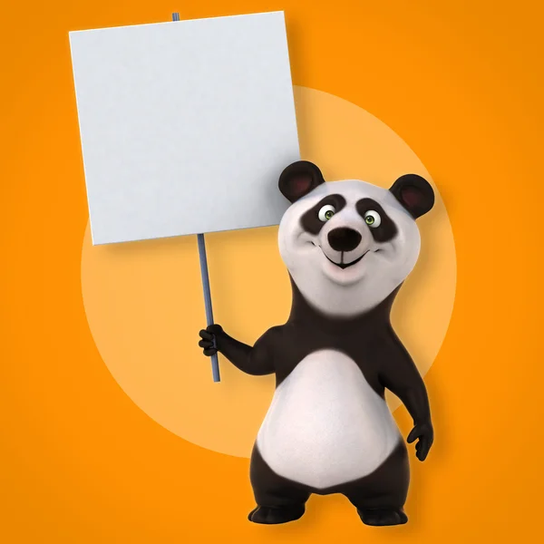 有趣的卡通熊猫 — 图库照片
