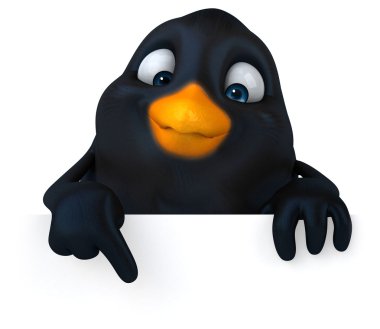 Komik karikatür karatavuk