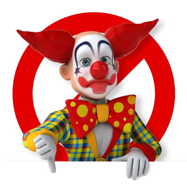 Fun cartoon clown — Stock Photo, Image