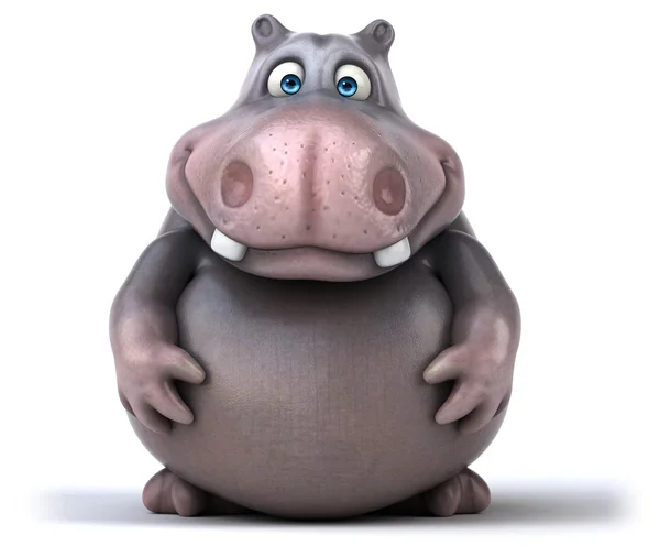 Fun cartoon hippo — Stock Photo, Image
