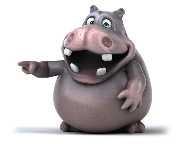 Fun cartoon hippo — Stock Photo, Image