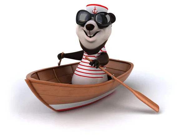 Panda cartoon zabawa — Zdjęcie stockowe