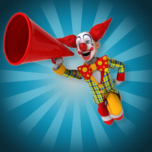 Leuke cartoon clown — Stockfoto