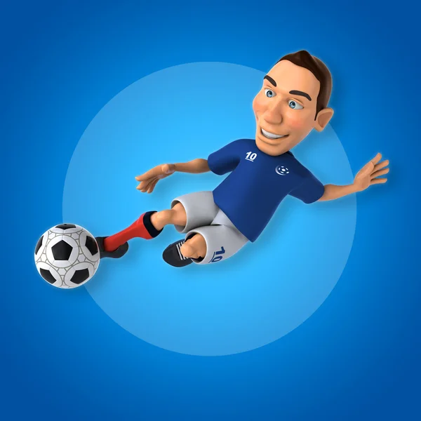 Cartoon voetballer — Stockfoto