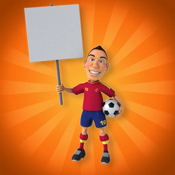 Jogador de futebol dos desenhos animados — Fotografia de Stock