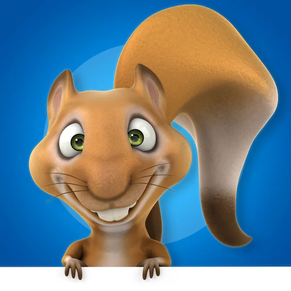 Fun cartoon squirrel — Stock Photo, Image