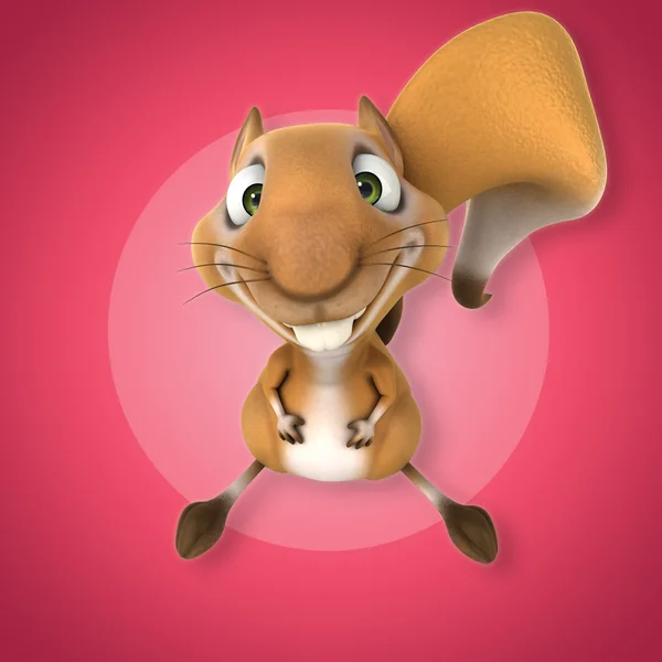 Fun cartoon squirrel — Stock Photo, Image