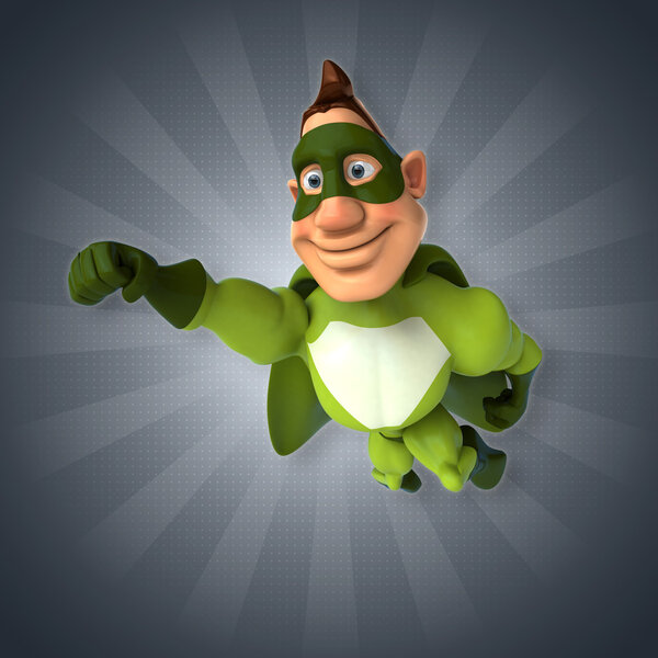 Fun cartoon superhero
