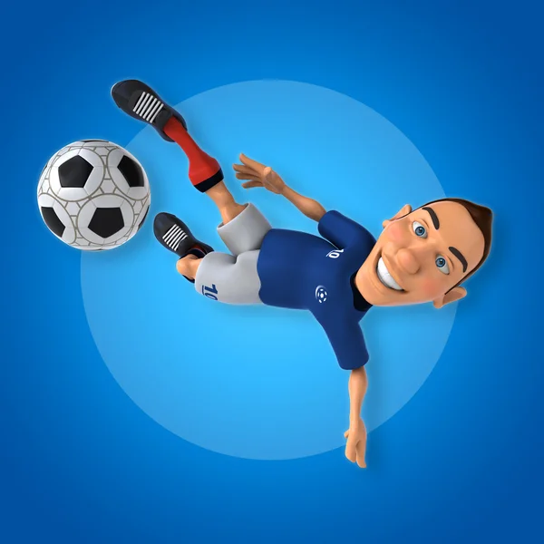 Cartoon voetballer — Stockfoto