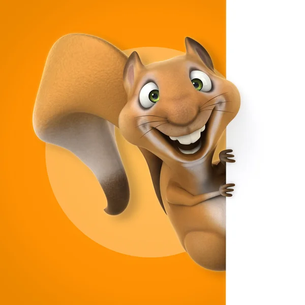 Fun cartoon squirrel — Stock Photo, Image