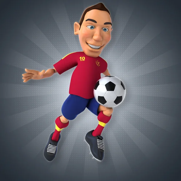 Jucător de fotbal desene animate — Fotografie, imagine de stoc