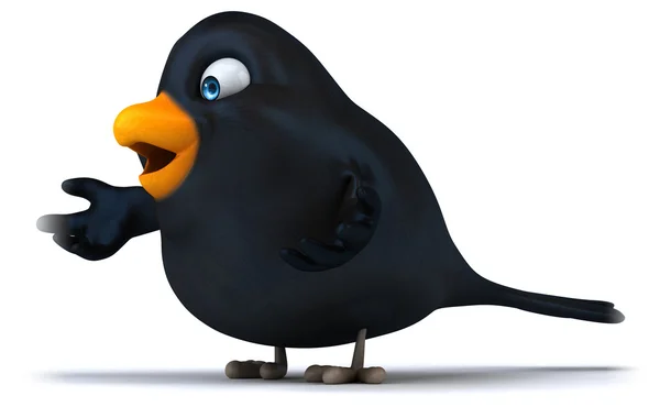 Rolig tecknad Blackbird — Stockfoto