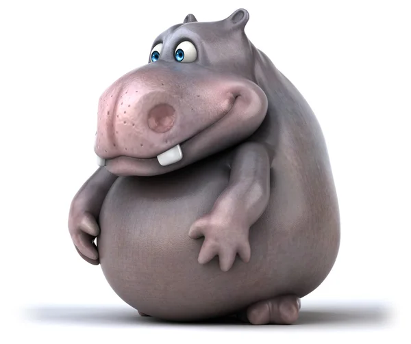 Divertido hipopótamo de dibujos animados — Foto de Stock