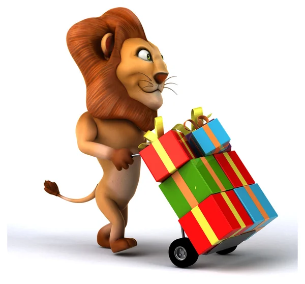 Fun cartoon lion — Stock Photo, Image