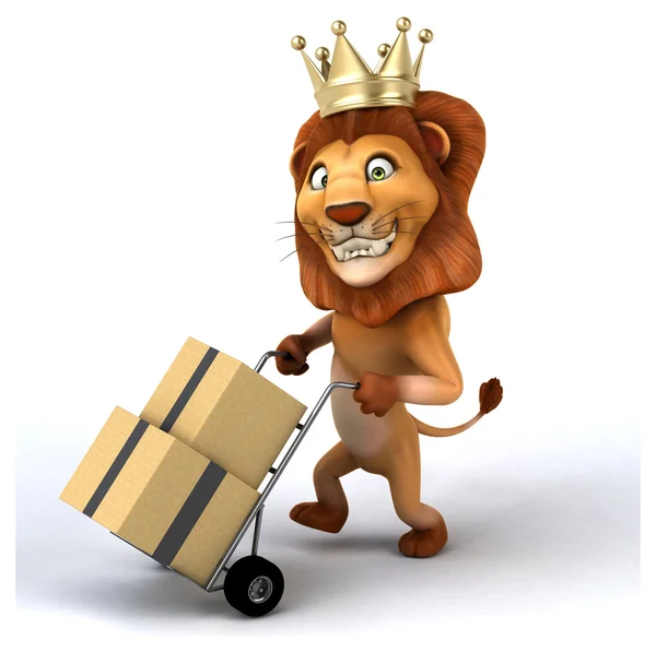 Fun cartoon lion — Stock Photo, Image