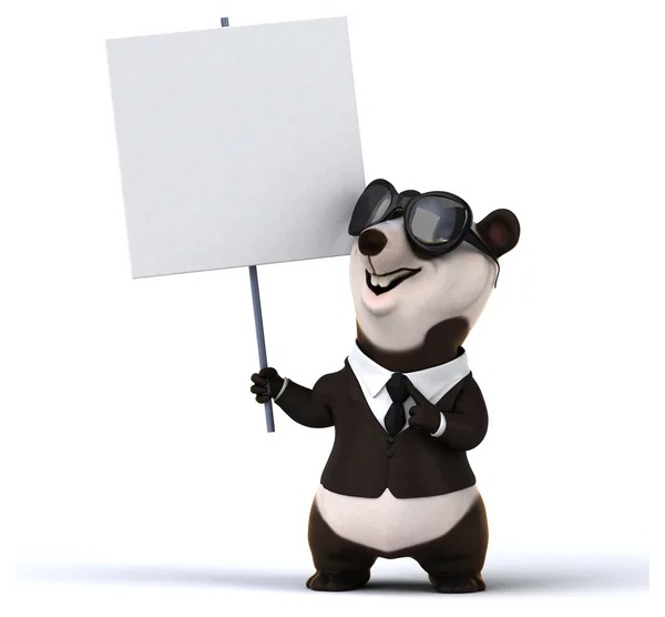 Divertido panda de dibujos animados — Foto de Stock