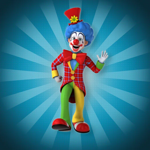 Leuke cartoon clown — Stockfoto