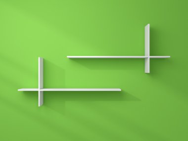 3D render modern raflar.