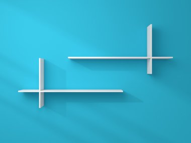 3D render modern raflar.