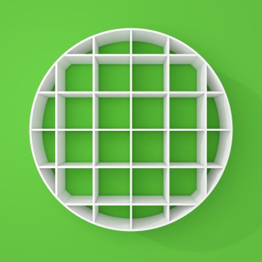 3D render modern raflar.