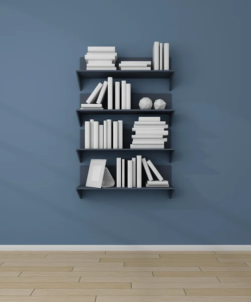 Librerie renderizzate 3d . — Foto Stock