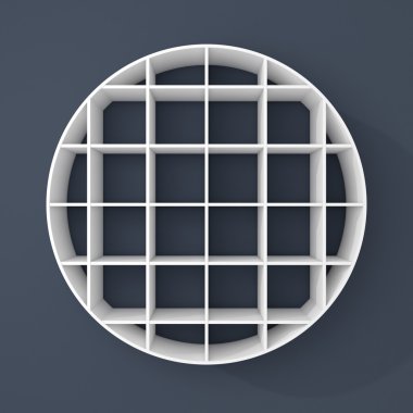 3D render modern raflar.