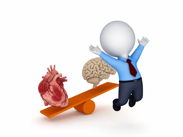 Human heart and brain. — Stock Photo, Image