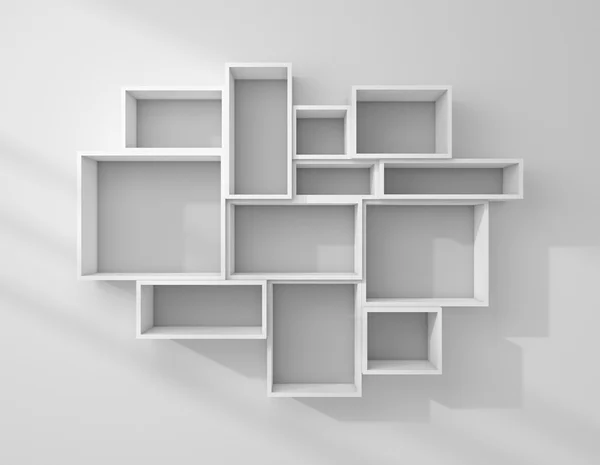 3d rendered modern shelves. — Stock Photo, Image