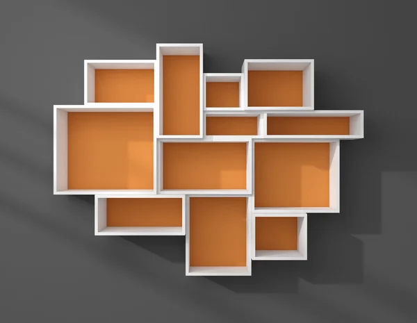 3d rendered modern shelves. — Stock Photo, Image