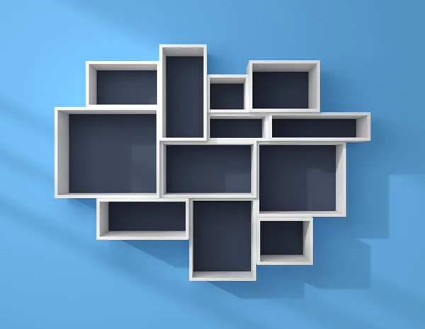 3d renderizado estantes modernos . —  Fotos de Stock