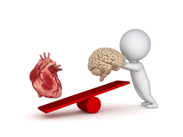 人的心脏和大脑. — 图库照片