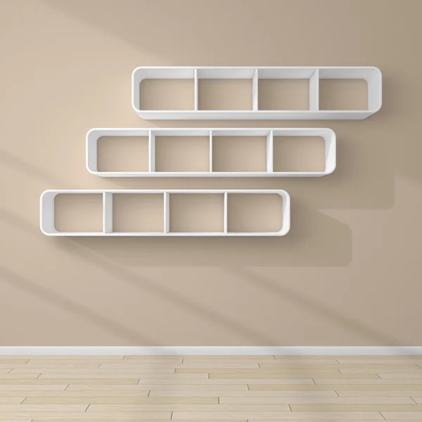 3d rendered modern shelves. — Stock Photo, Image